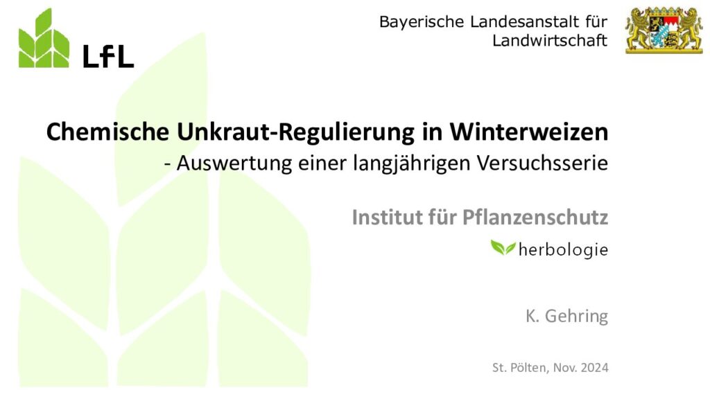 thumbnail of Chemische Unkraut-Regulierung in Winterweizen