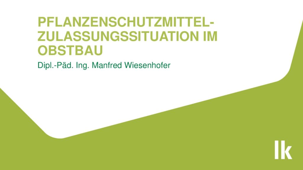 thumbnail of Pflanzenschutzmittel-Zulassungssituation im Obstbau