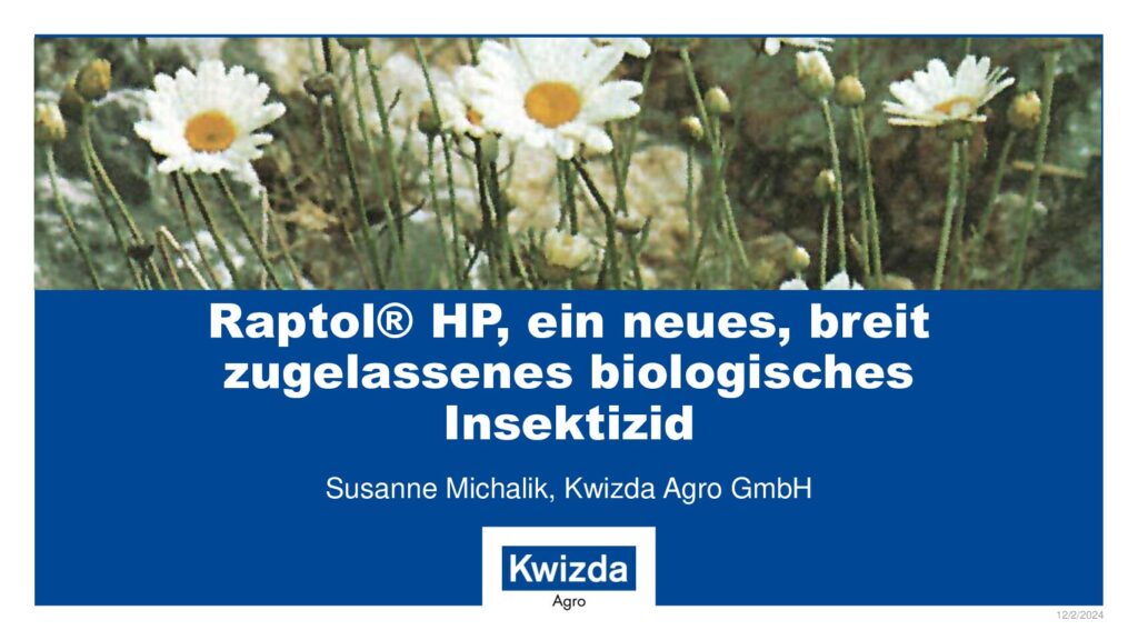 thumbnail of Raptol HP, ein neues, breit zugelassenes biologisches Insektizid