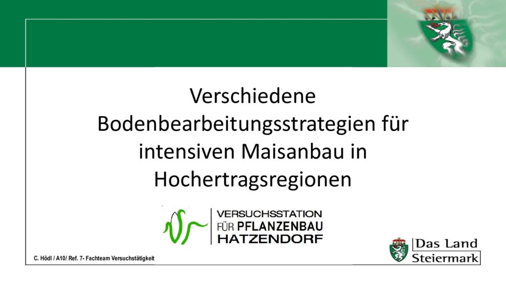 thumbnail of Verschiedene Bodenbearbeitungsstrategien für intensiven Maisanbau in Hochertragsregionen